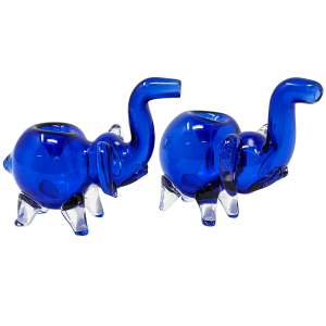 Mini Standing Elephant Animal Hand Pipe - (Pack Of 2) [AP13]